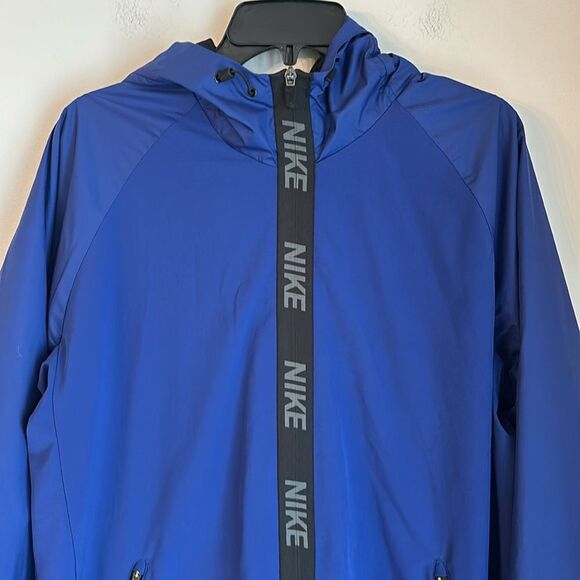 Nike Men's Dri-Fit Hooded Training Jacket Blue large Running outdoors activewear - Picture 4 of 13